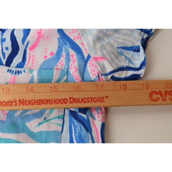 Lilly Pulitzer Women's 3/4 Sleeve Blue Pink Floral Pattern Dress Size S - Picture 10 of 11